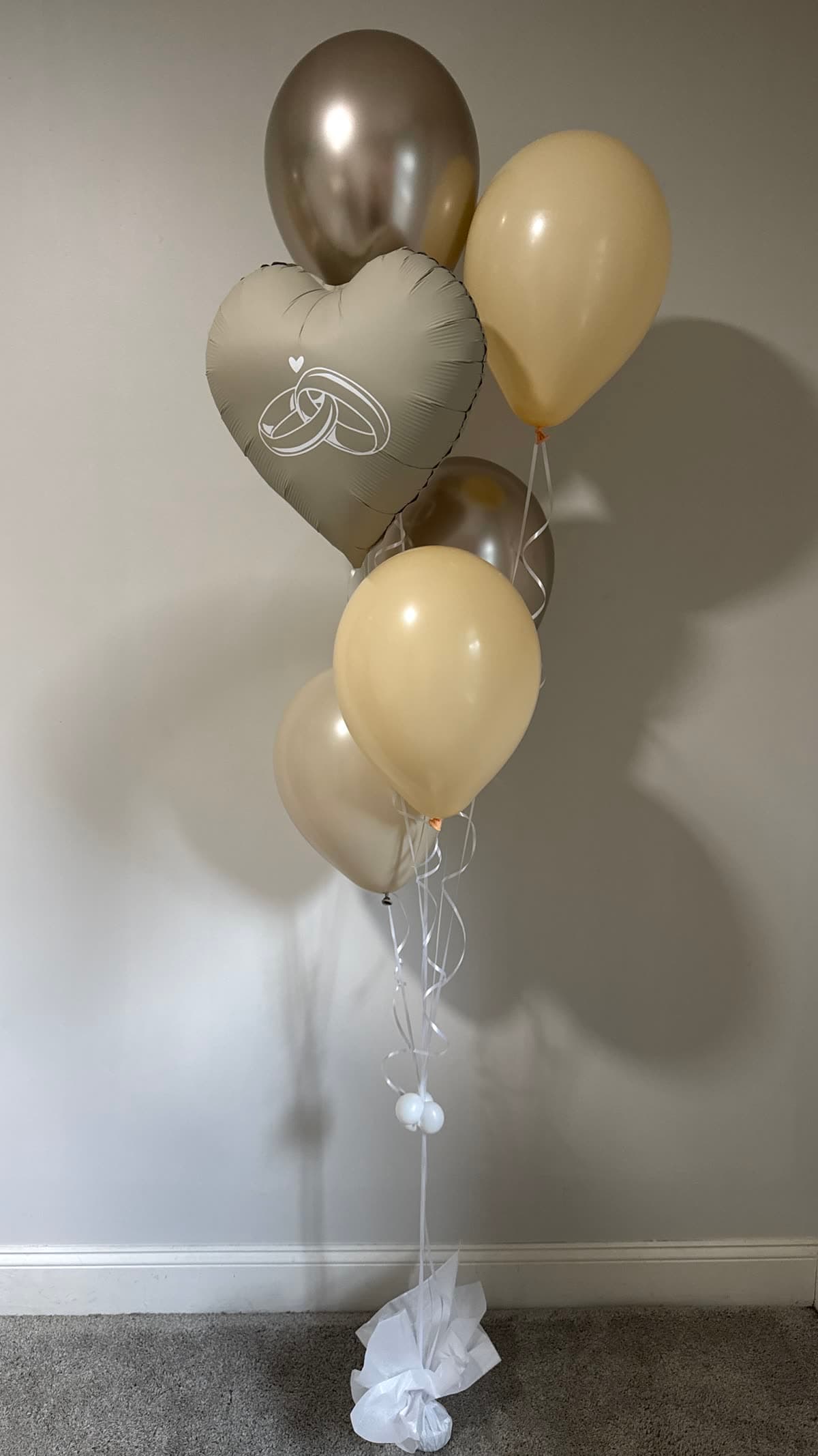 Helium Bouquet with Personalized Foil Heart