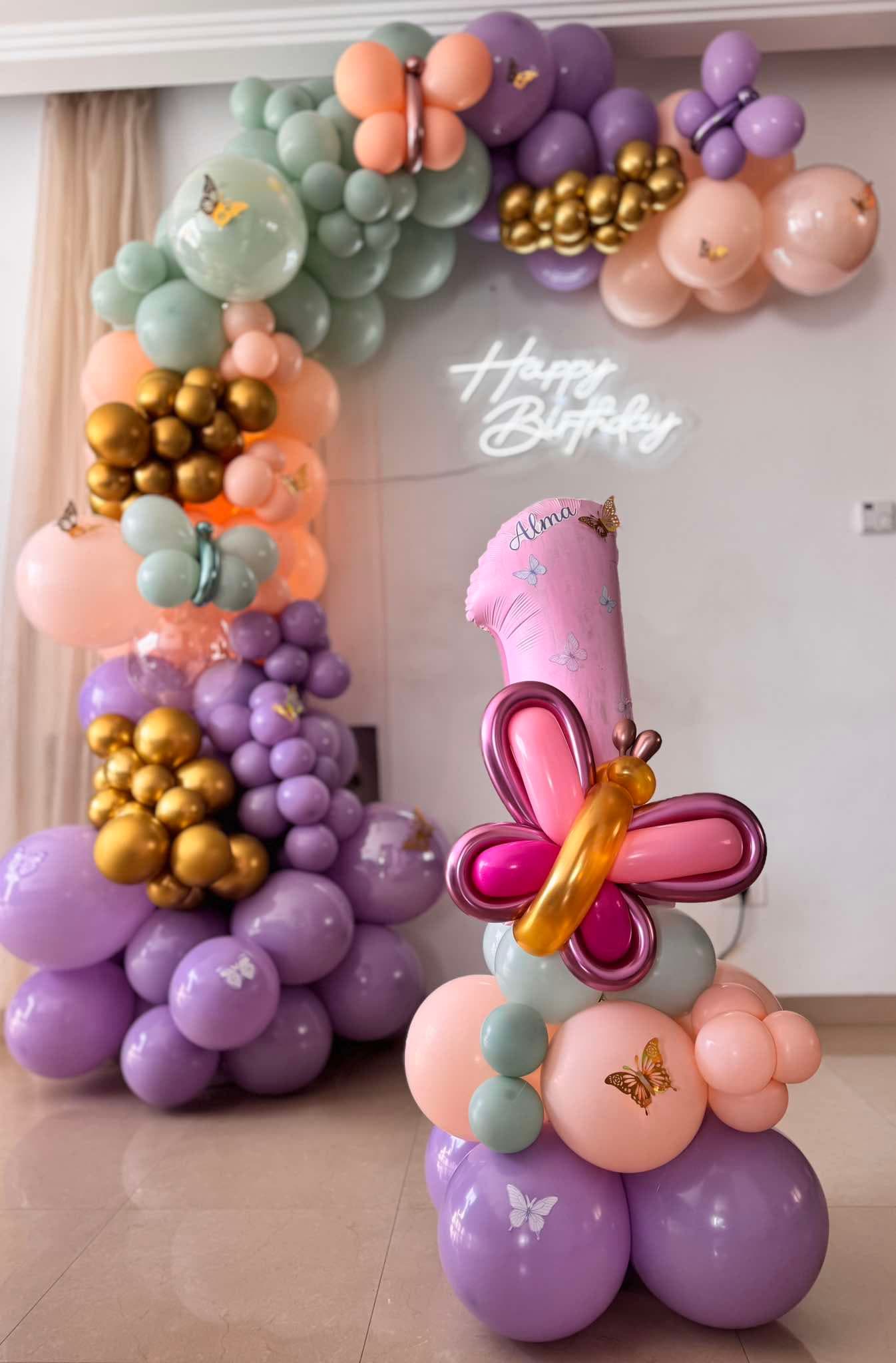Butterfly Balloon Garland