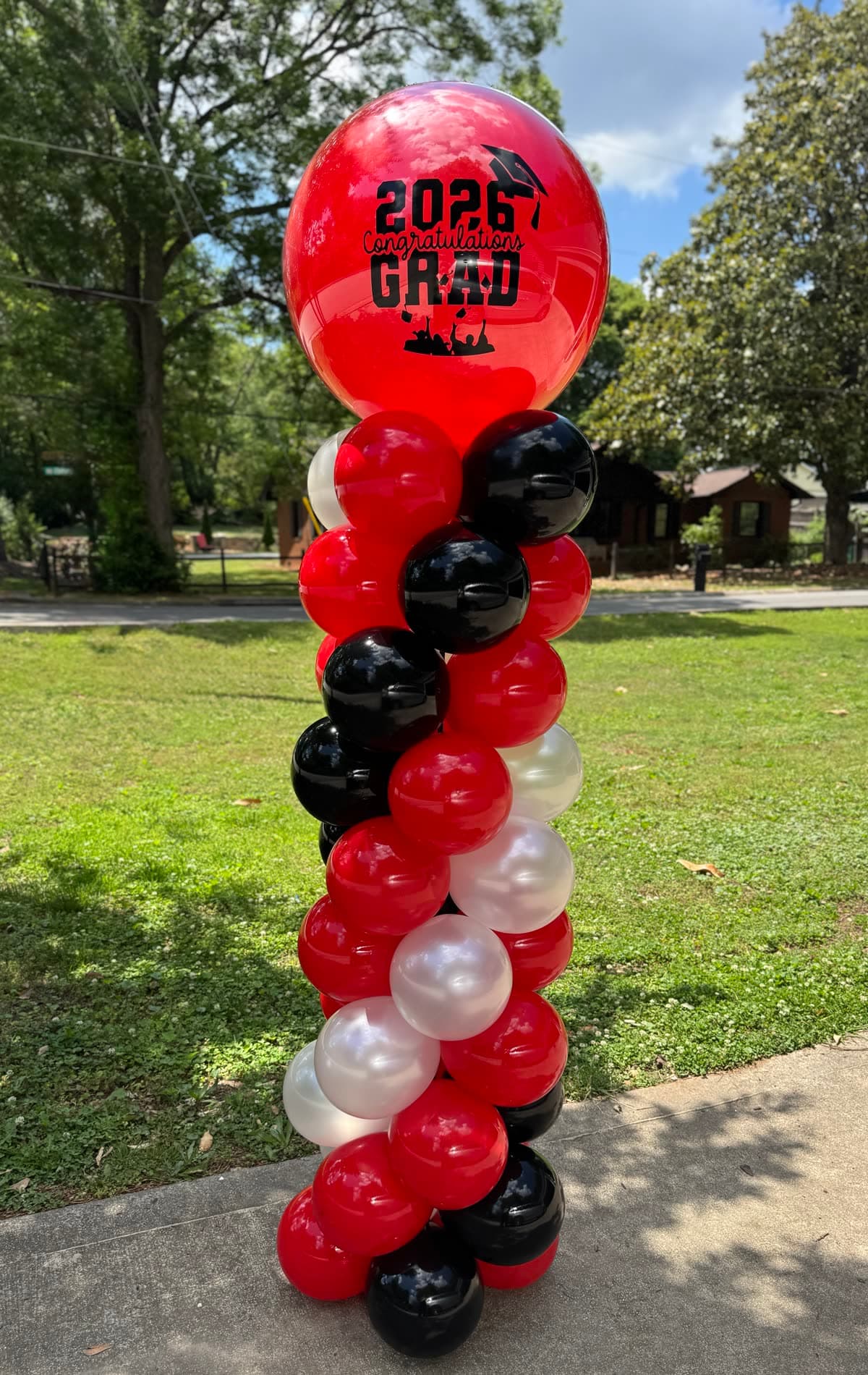 Custom Graduation Balloon Column — 7 ft