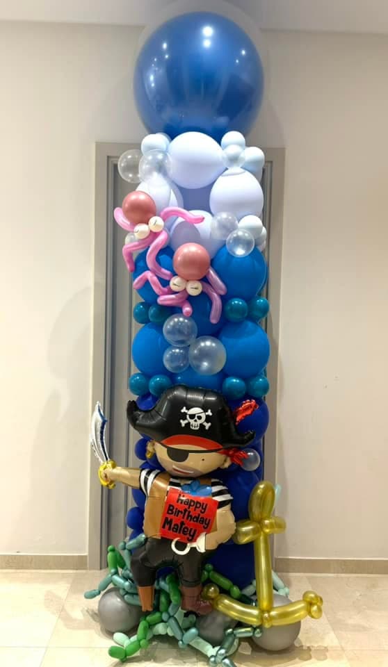 Ocean Theme Balloon Column