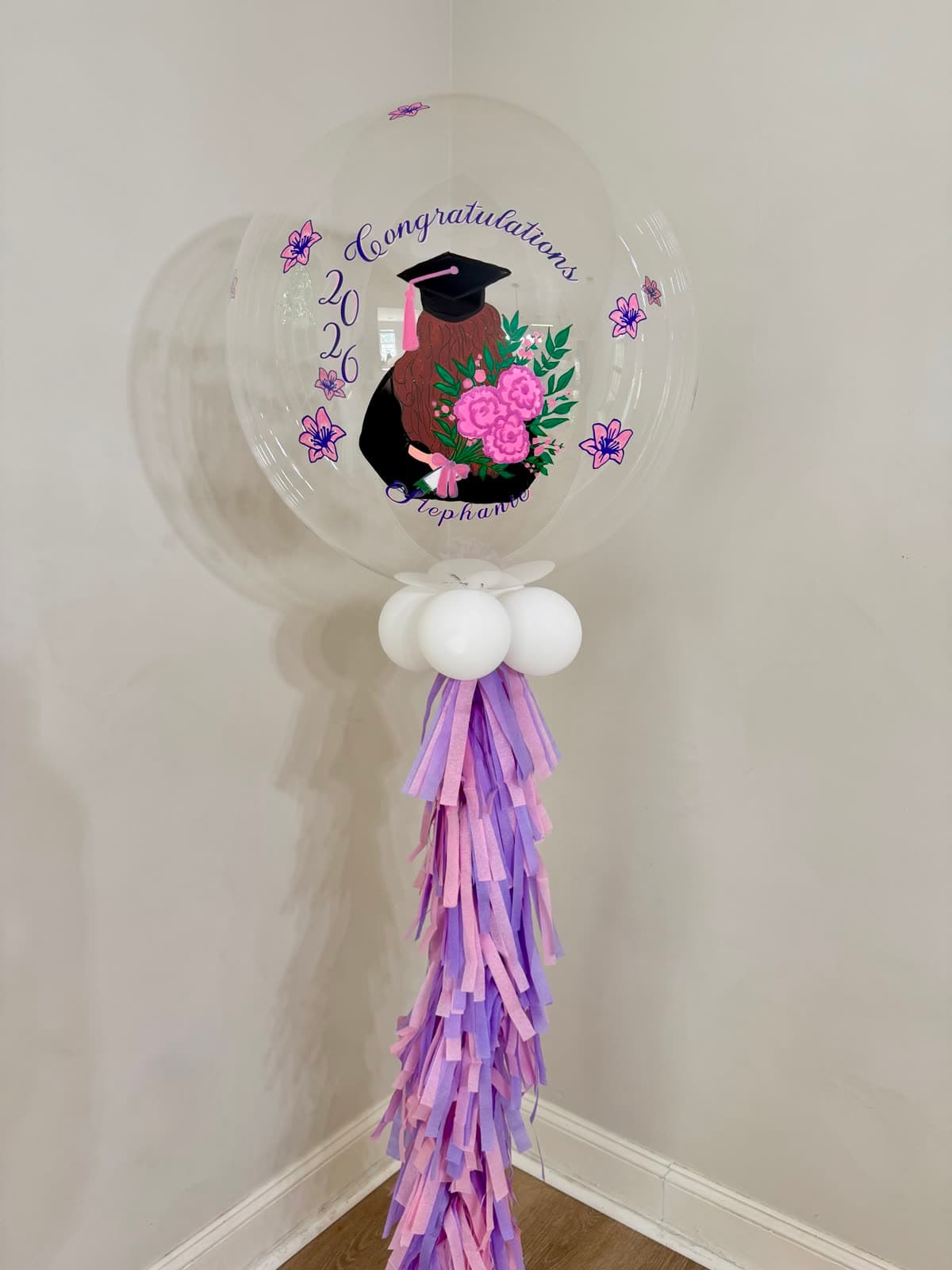 Custom Painted Graduation Bubble Balloon